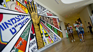 Center for Civil and Human Rights lobby interior mural