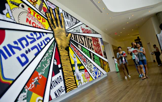 Center for Civil and Human Rights lobby interior mural