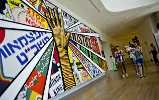 Center for Civil and Human Rights lobby interior mural