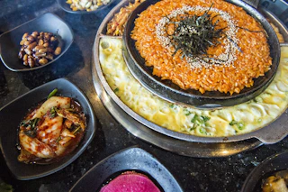 Korean BBQ spread
