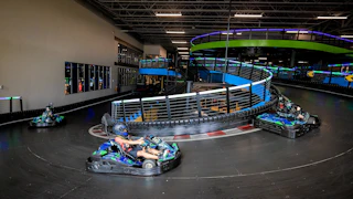 go cart racers indoors