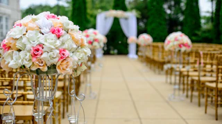 wedding detail flowers